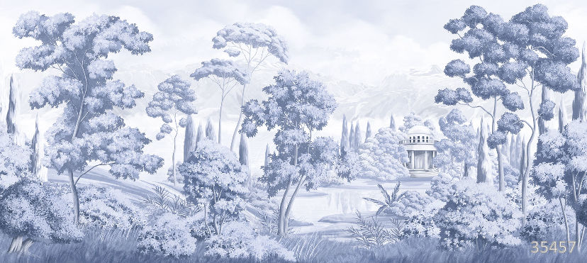 Изображение #35457 В лесной глубине (гравюра) - ECO Фреска «Бархат Золото» FX-G