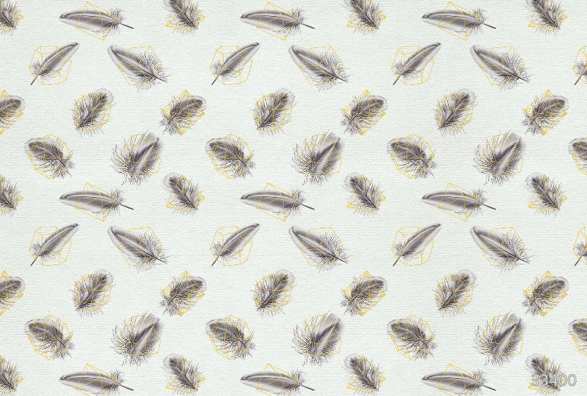 Изображение #33400 Feather geometry - ECO Фреска «Бархат Золото» FX-G