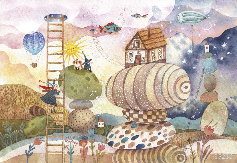 Изображение #35286 Домики из снов - ECO Фреска «Бархат Золото» FX-G